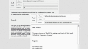 Bad versus good writing in project management